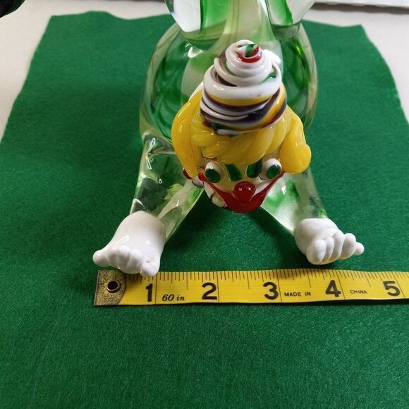 Murano Clown Art Glass Vintage Large Acrobatic Juggling Figurine Sommerso Techn - Picture 8 of 13
